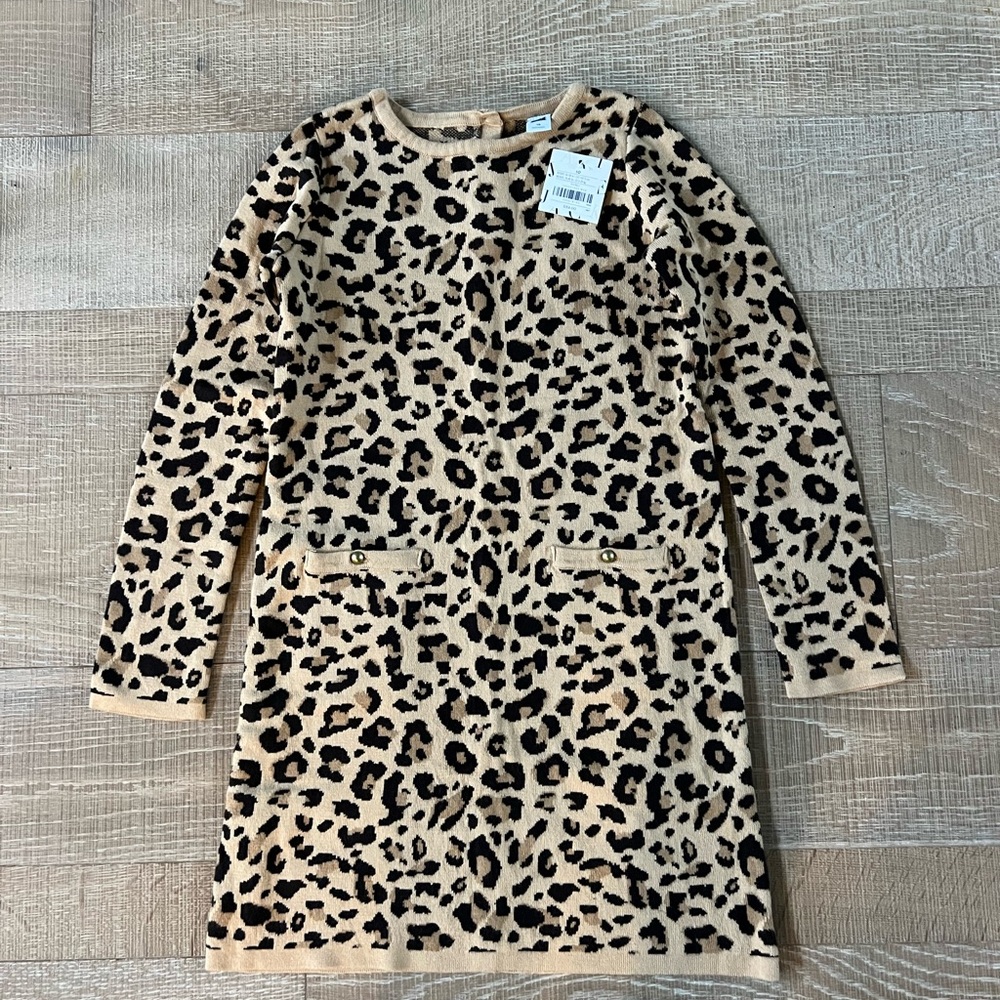 New Janie and Jack Leopard Print Dress - Tan and Black Size 10